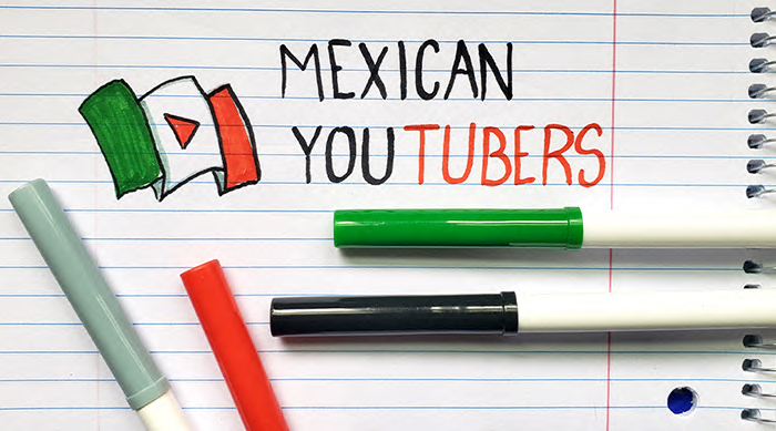 The words Mexican YouTubers drawn on paper